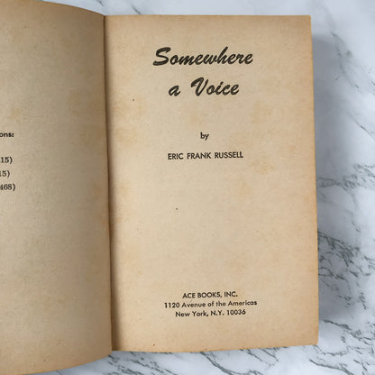 Somewhere a Voice by Eric Frank Russell [1965 PAPERBACK] - Bookshop Apocalypse