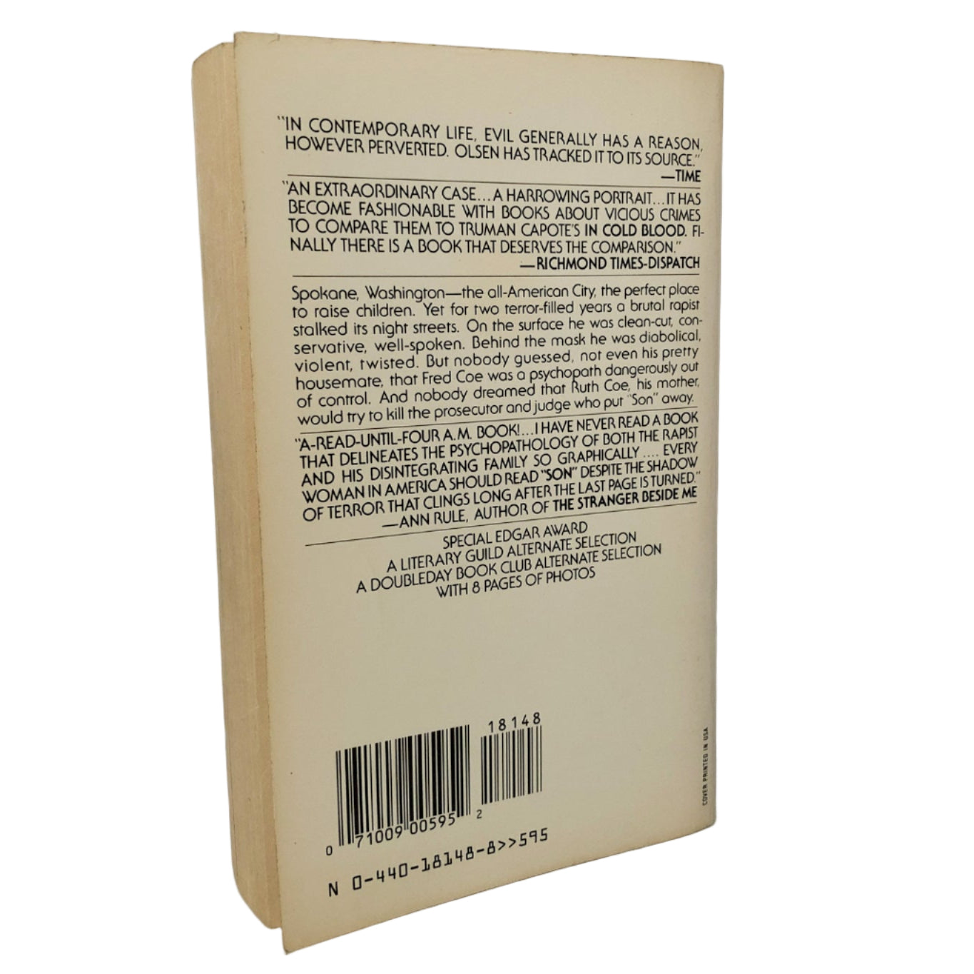 "Son" A Psychopath & His Victims by Jack Olsen [1985 PAPERBACK] - Bookshop Apocalypse