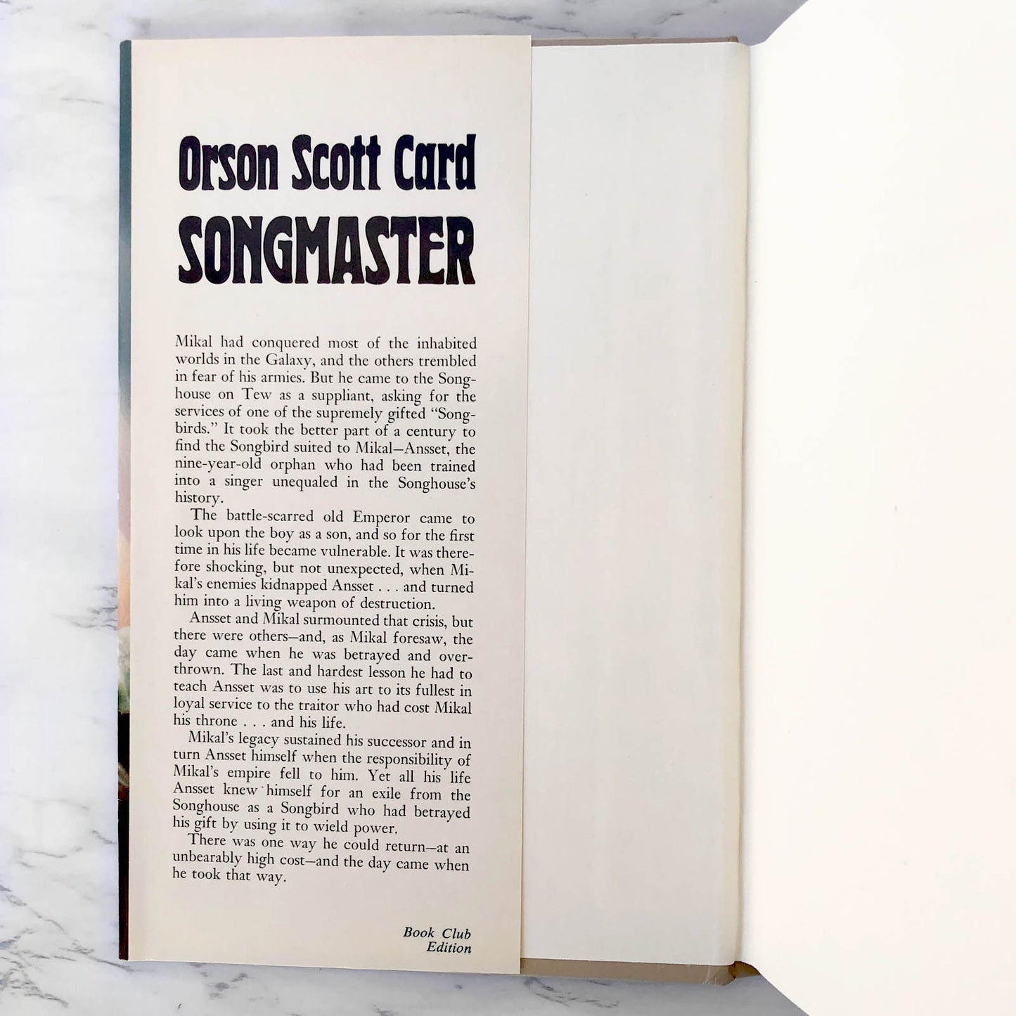 Songmaster by Orson Scott Card [1980 HARDCOVER]