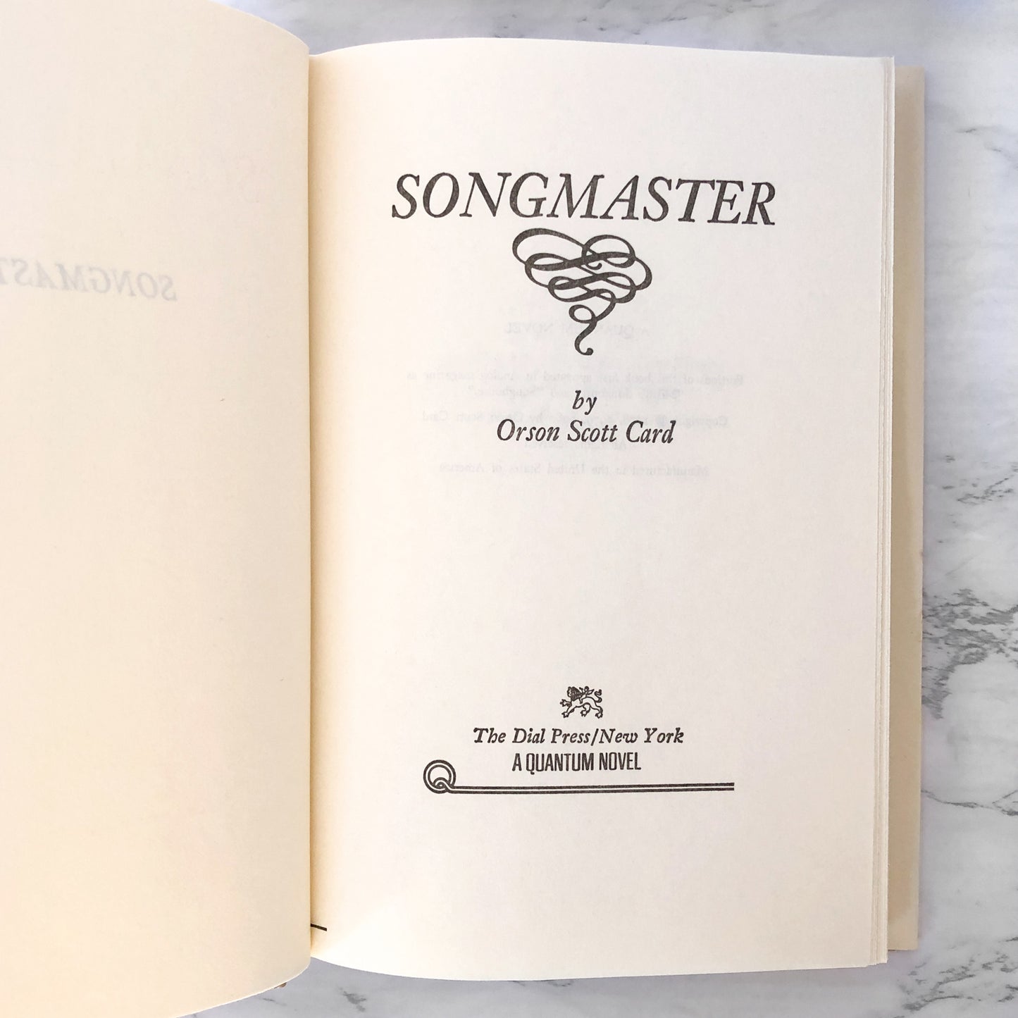 Songmaster by Orson Scott Card [1980 HARDCOVER]