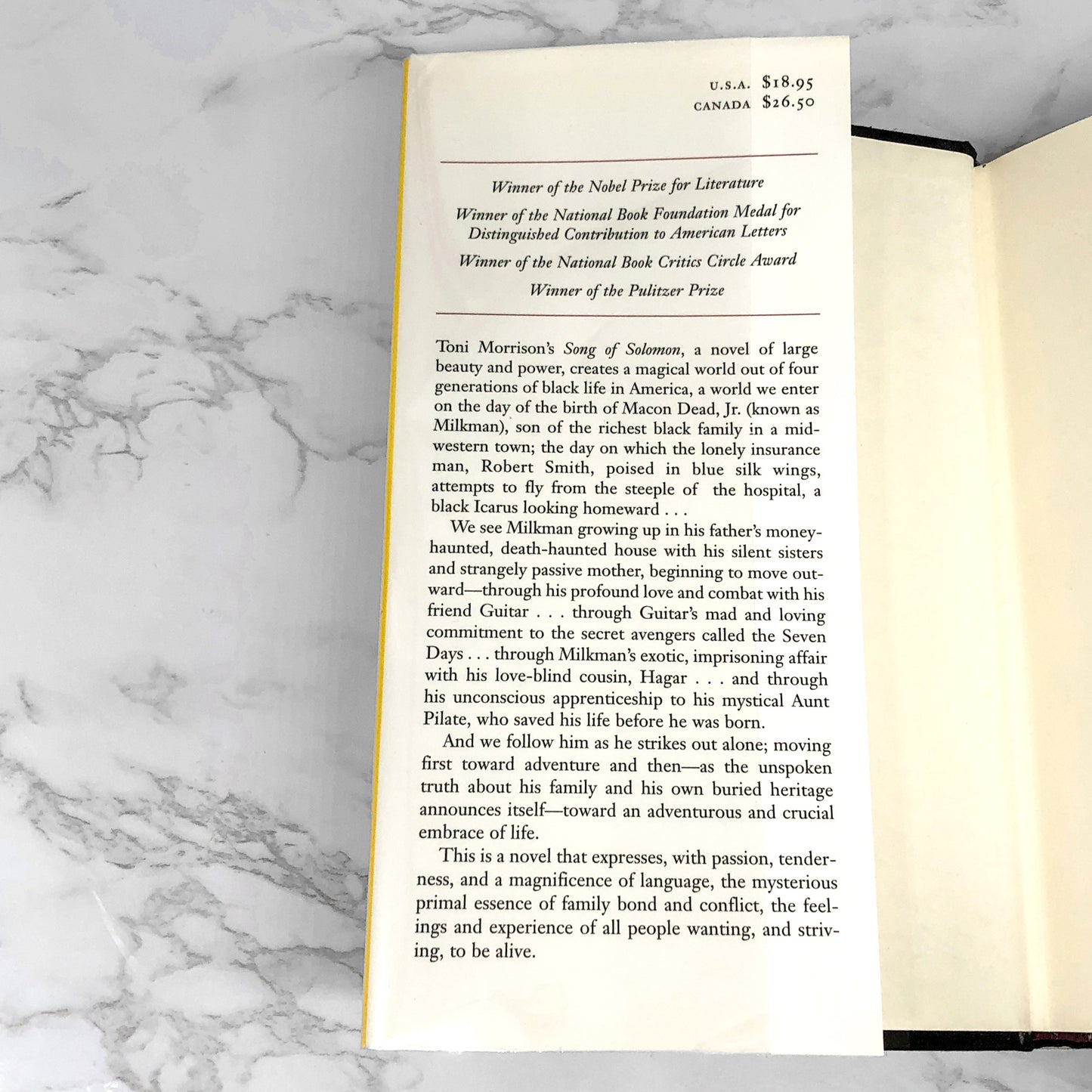 Song of Solomon by Toni Morrison [FIRST EDITION] 17th Printing ❧ 1996