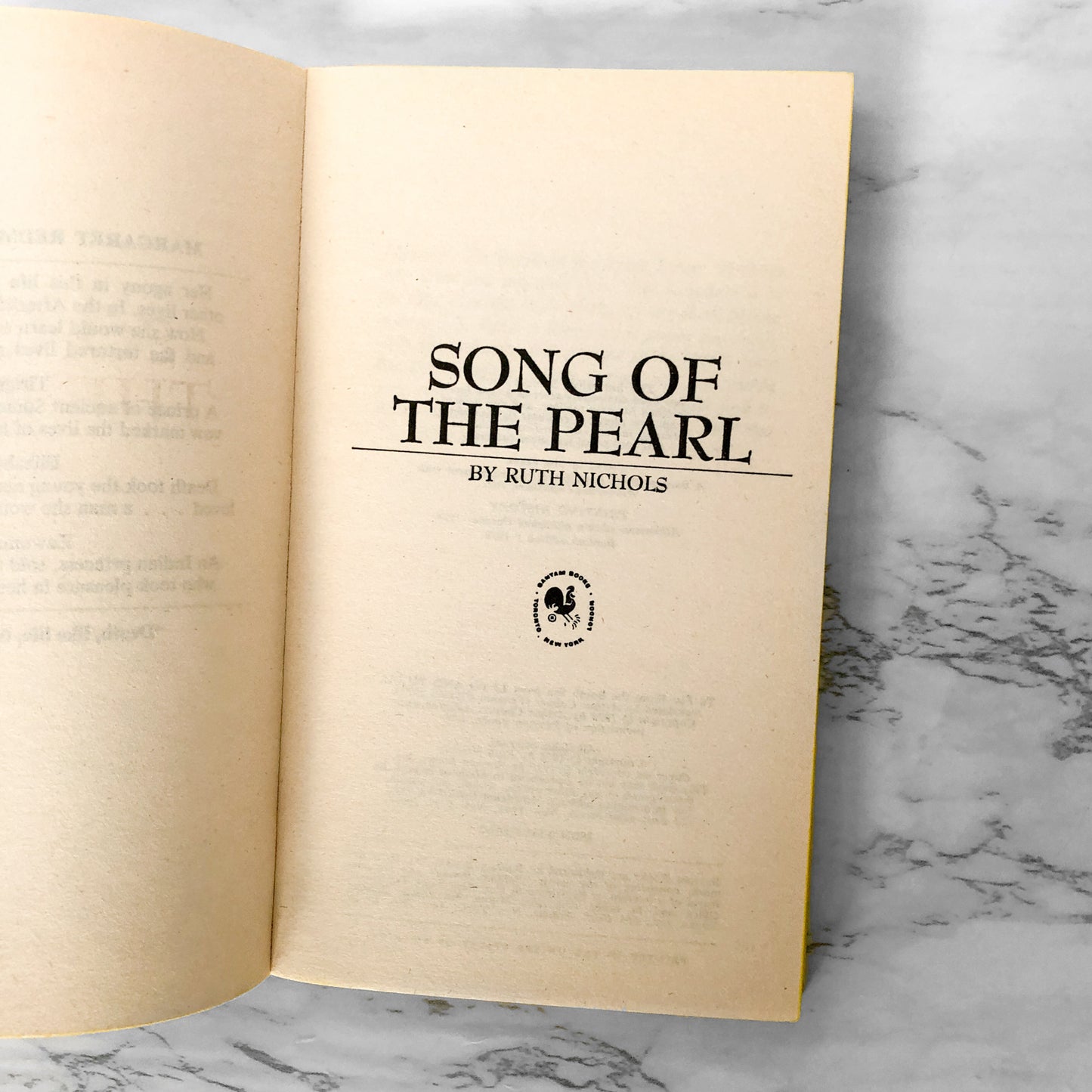 Song of the Pearl by Ruth Nichols [FIRST PAPERBACK PRINTING]