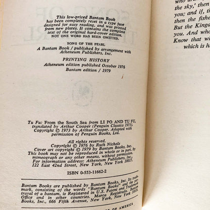 Song of the Pearl by Ruth Nichols [FIRST PAPERBACK PRINTING]