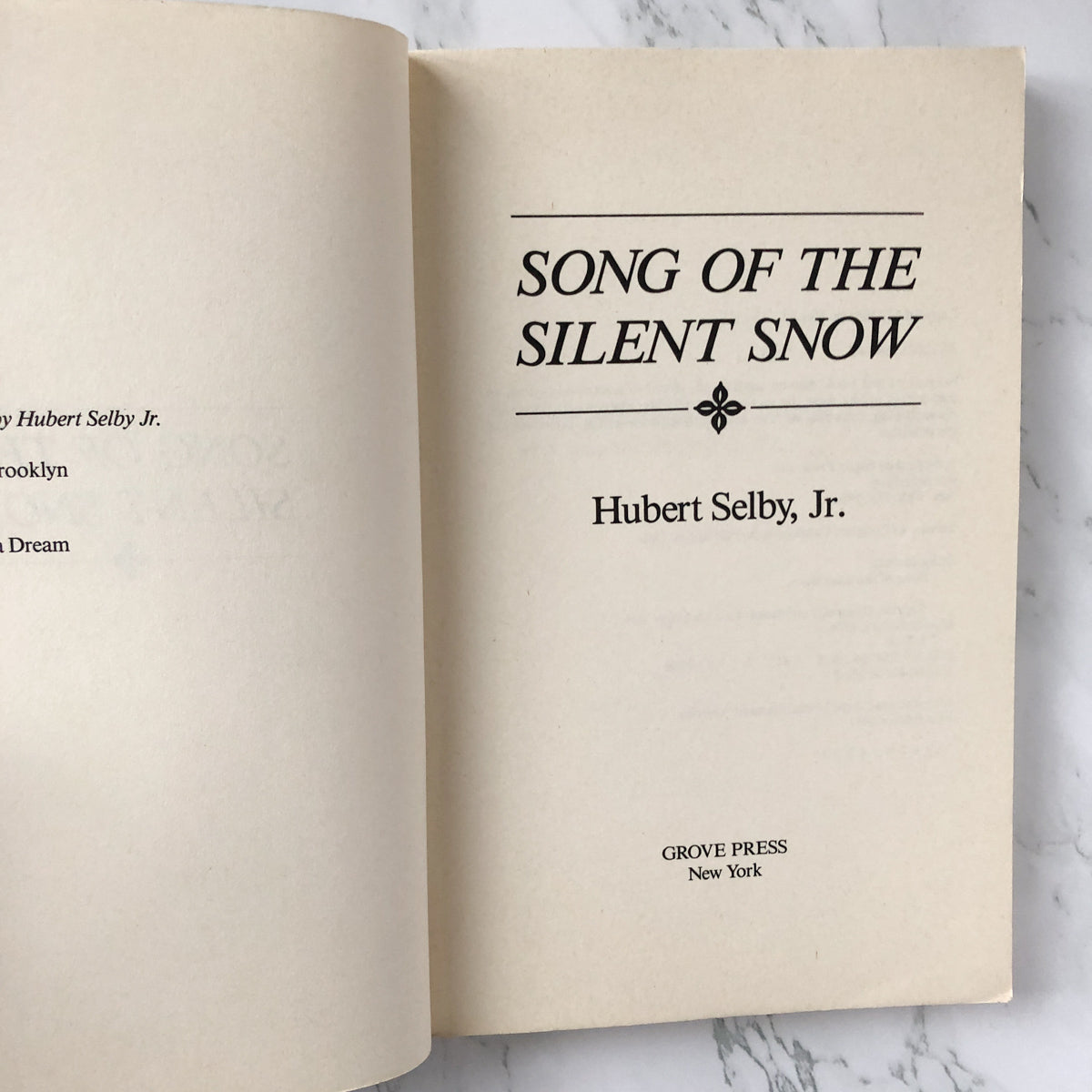 Song of the Silent Snow by Hubert Selby Jr. [FIRST PAPERBACK PRINTING] - Bookshop Apocalypse