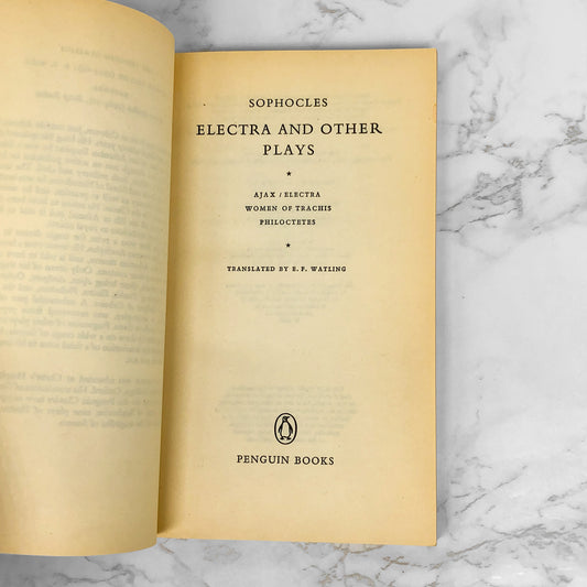 Electra and Other Plays by Sophocles [1976 U.K. PAPERBACK]