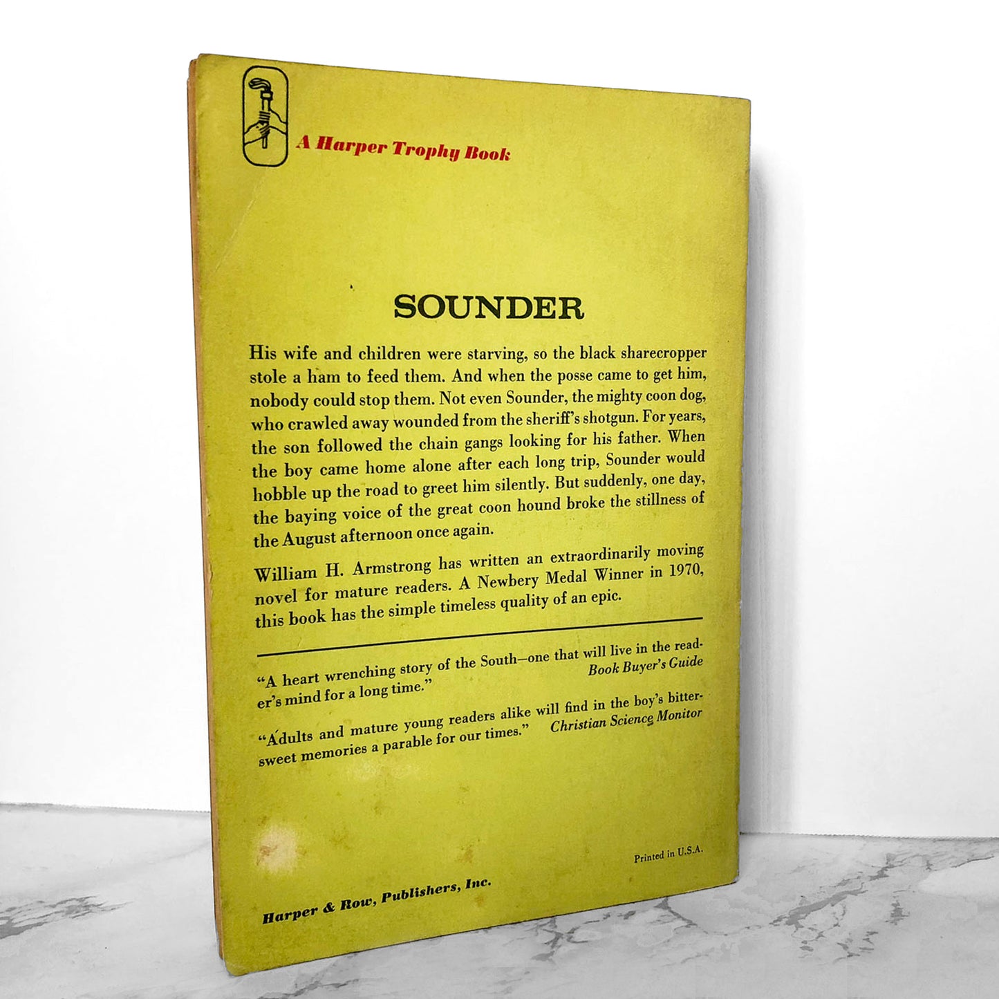 Sounder by William H. Armstrong [FIRST PAPERBACK PRINTING] 1972