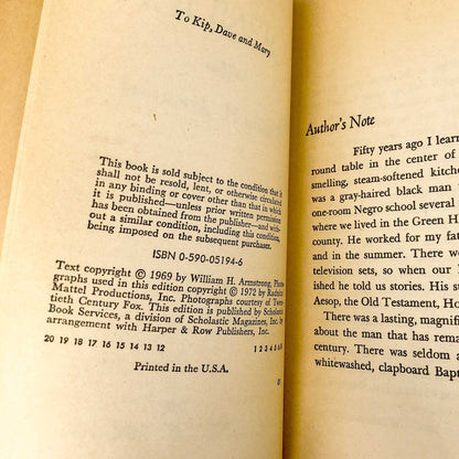 Sounder by William H. Armstrong [MOVIE TIE-IN PAPERBACK] 1972 • Scholastic
