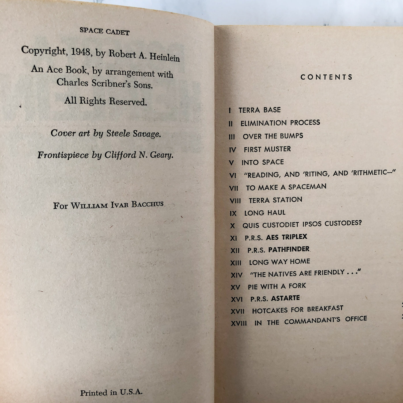 Space Cadet by Robert A. Heinlein [1948 PAPERBACK]
