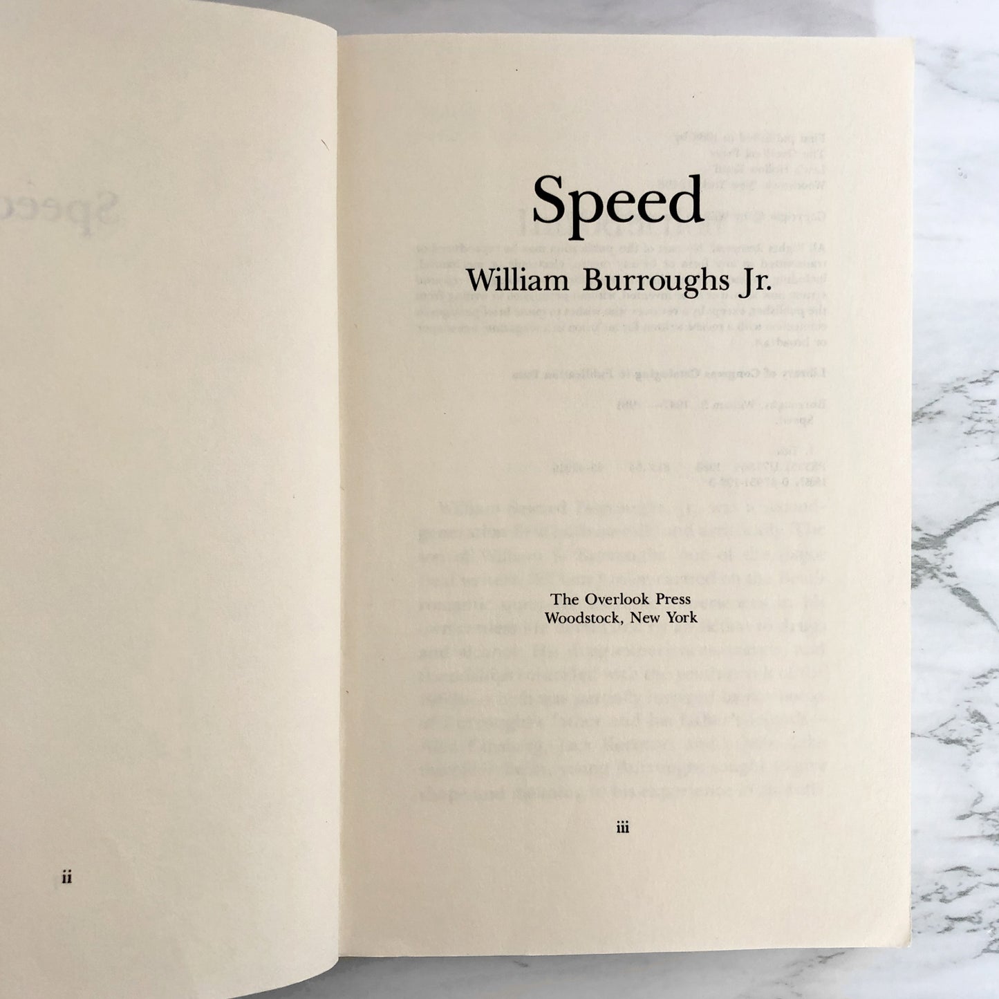 Speed by William S. Burroughs Jr. [TRADE PAPERBACK / 1984]