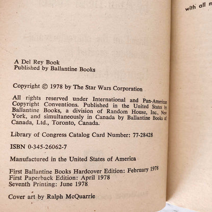 Splinter of the Mind's Eye by Alan Dean Foster [1978 PAPERBACK]