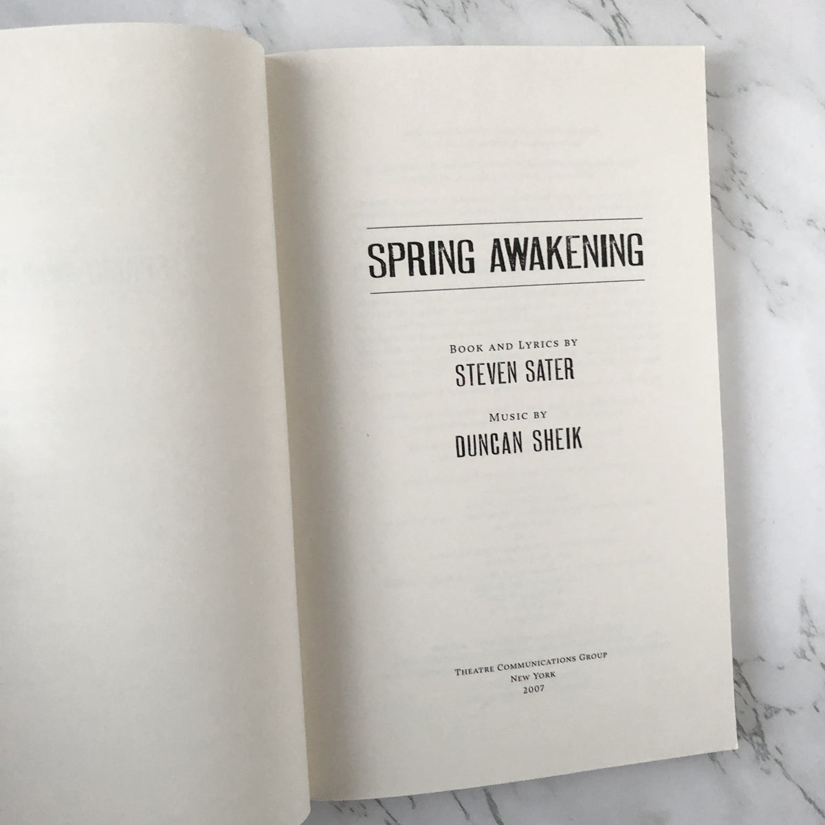 Spring Awakening by Steven Sater & Duncan Sheik [TRADE PAPERBACK] - Bookshop Apocalypse