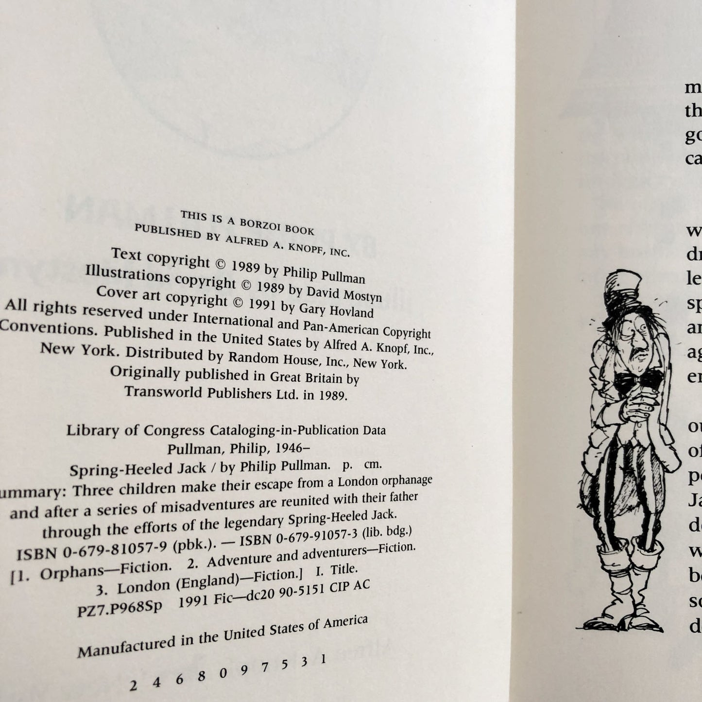 Spring Heeled Jack by Philip Pullman [U.S. FIRST EDITION / FIRST PRINTING] 1991 • Knopf