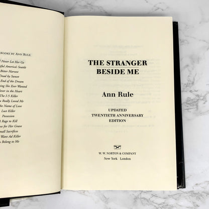 The Stranger Beside Me by Ann Rule [20th ANNIVERSARY HARDCOVER] 2000