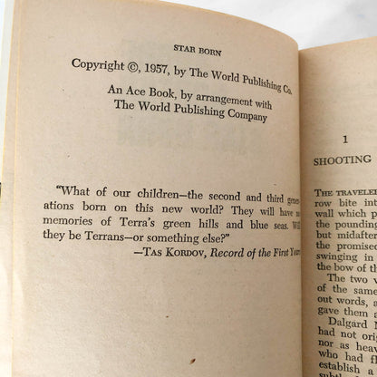 Star Born by Andre Norton [1957 PAPERBACK]