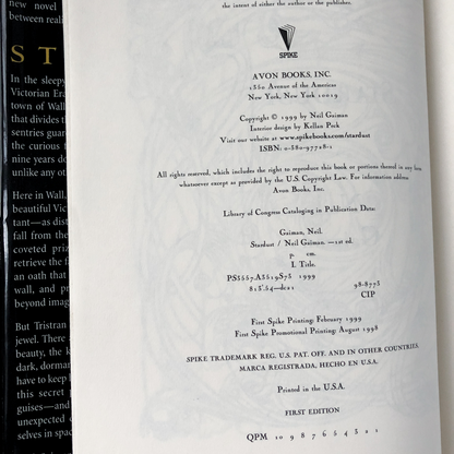 Stardust by Neil Gaiman [US FIRST EDITION / FIRST PRINTING] - Bookshop Apocalypse