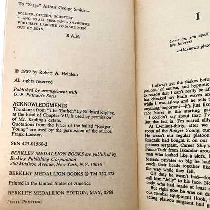 Starship Troopers by Robert A. Heinlein [1968 PAPERBACK]