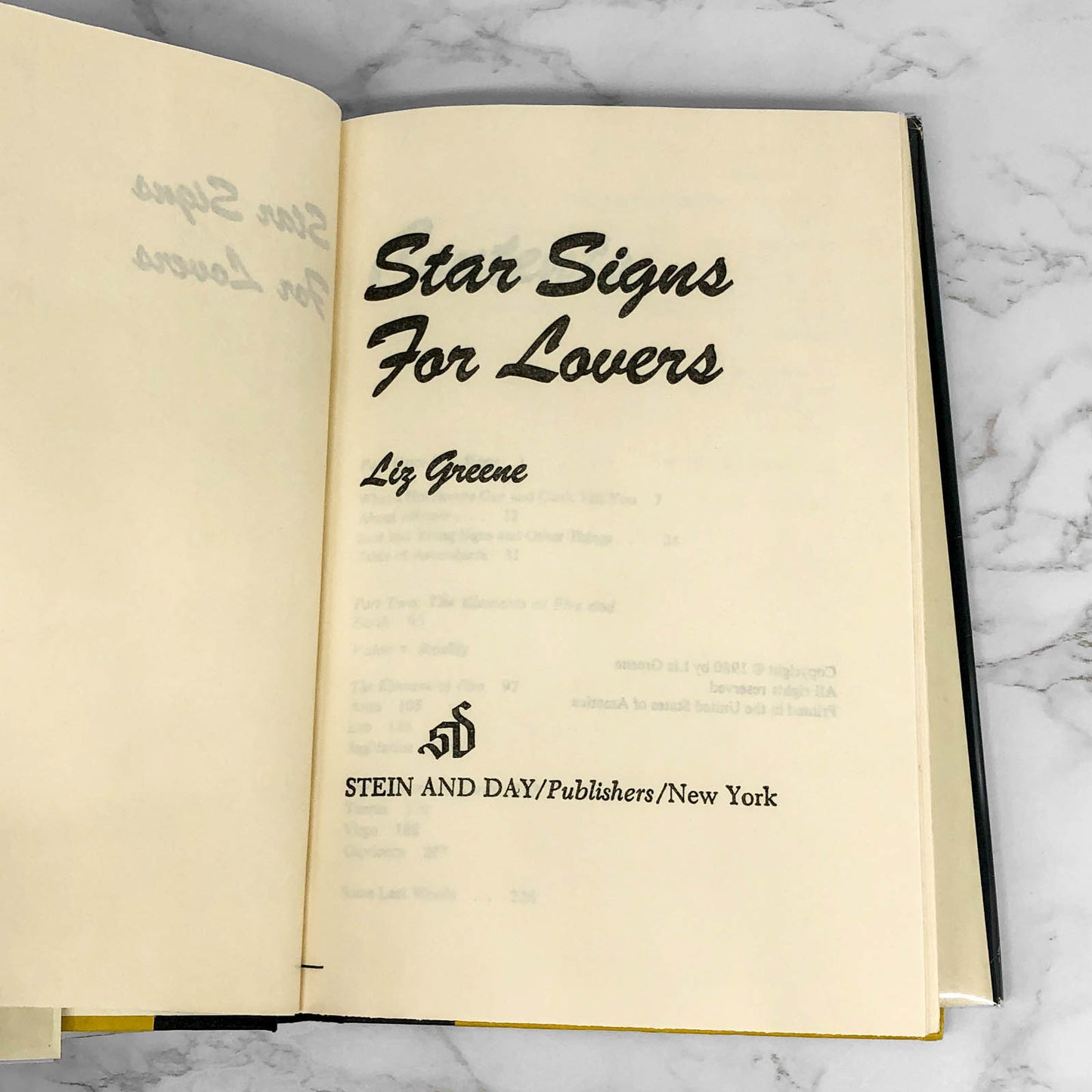 Star Signs For Lovers by Liz Greene [1980 HARDCOVER]
