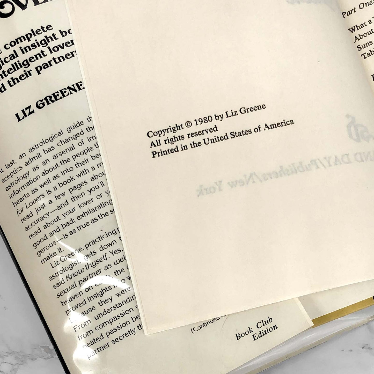 Star Signs For Lovers by Liz Greene [1980 HARDCOVER]