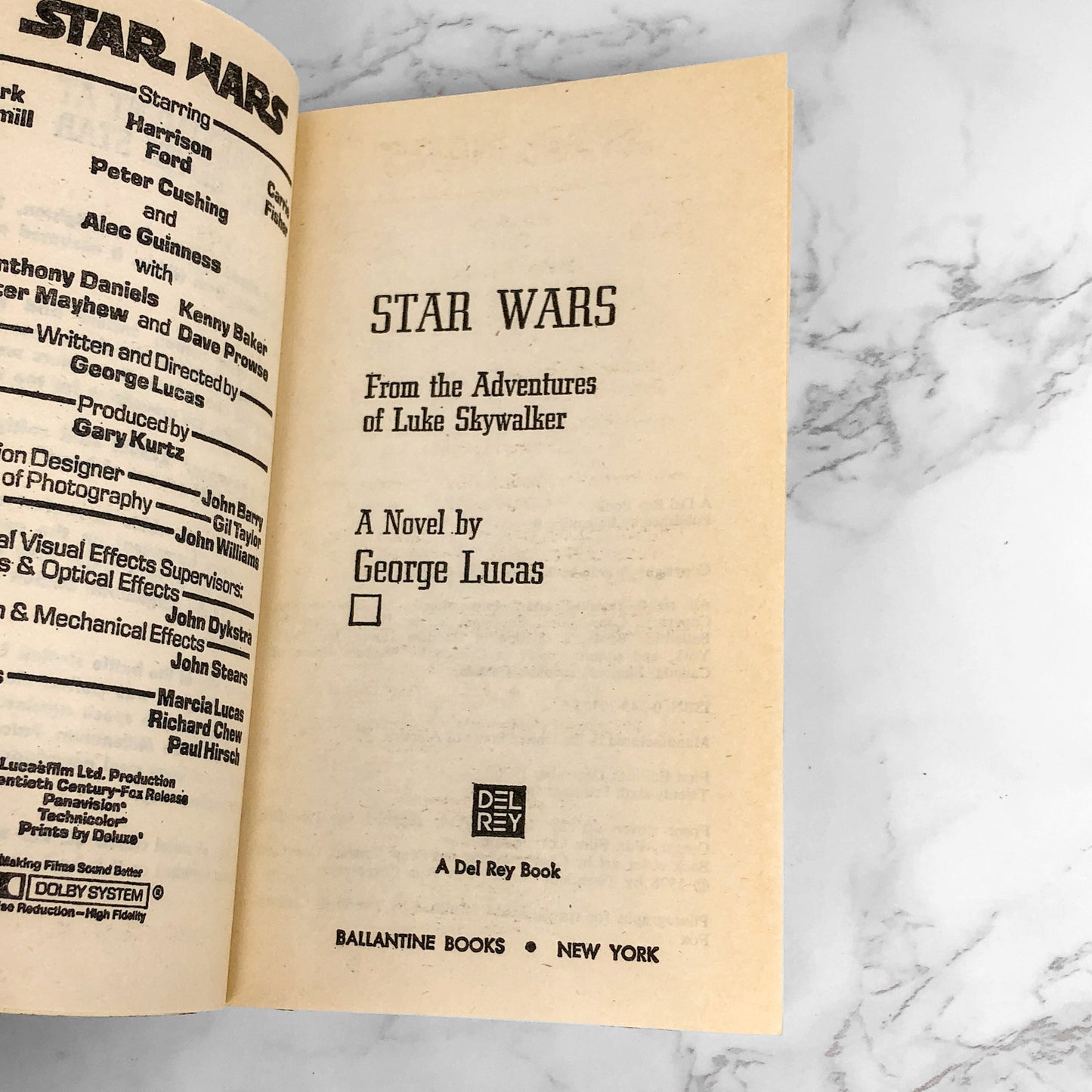 Star Wars: From the Adventures of Luke Skywalker by George Lucas [1982 PAPERBACK]