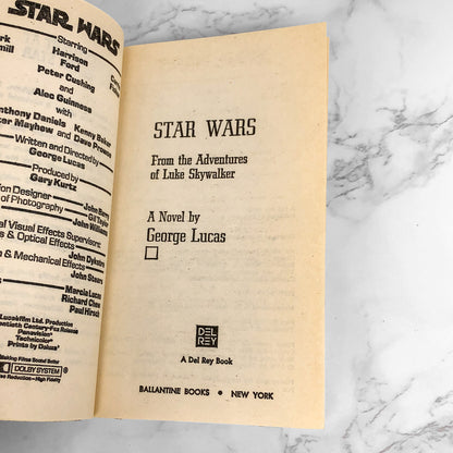 Star Wars: From the Adventures of Luke Skywalker by George Lucas [1982 PAPERBACK]
