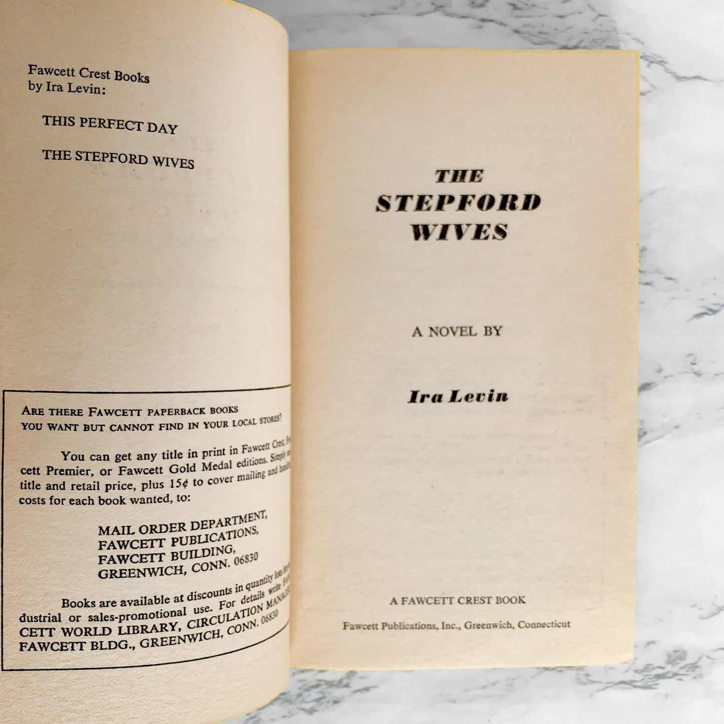 The Stepford Wives by Ira Levin [FIRST PAPERBACK PRINTING / 1973]