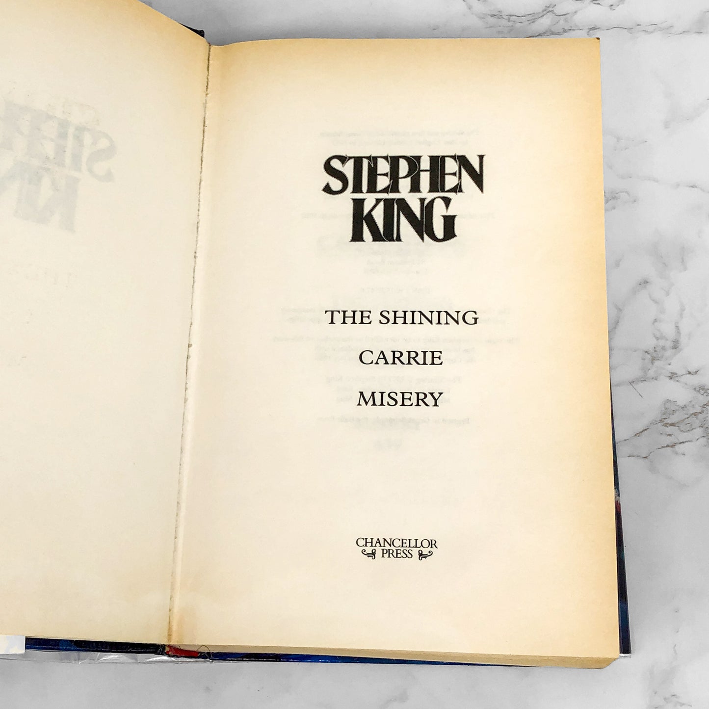 3 Novels: The Shining, Carrie & Misery by Stephen King [U.K. FIRST EDITION OMNIBUS] 1992