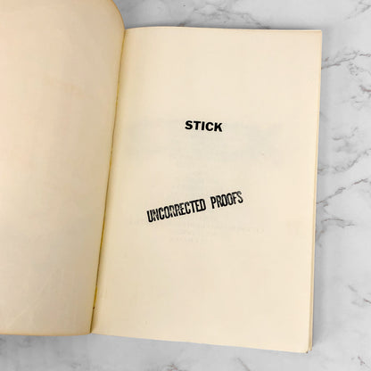 Stick by Elmore Leonard [ADVANCE READER'S COPY] 1983 • Uncorrected Proof • Arbor House