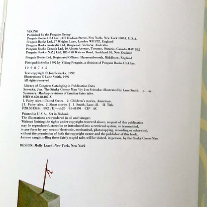 The Stinky Cheese Man & Other Fairly Stupid Tales by Jon Scieszka [FIRST EDITION / FIFTH PRINTING] 1992