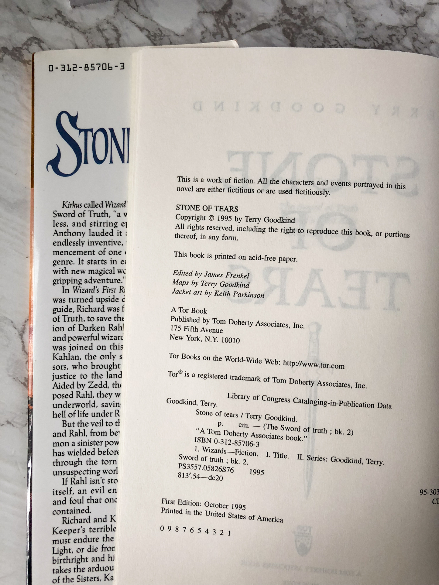 Stone of Tears by Terry Goodkind [FIRST EDITION / FIRST PRINTING] - Bookshop Apocalypse