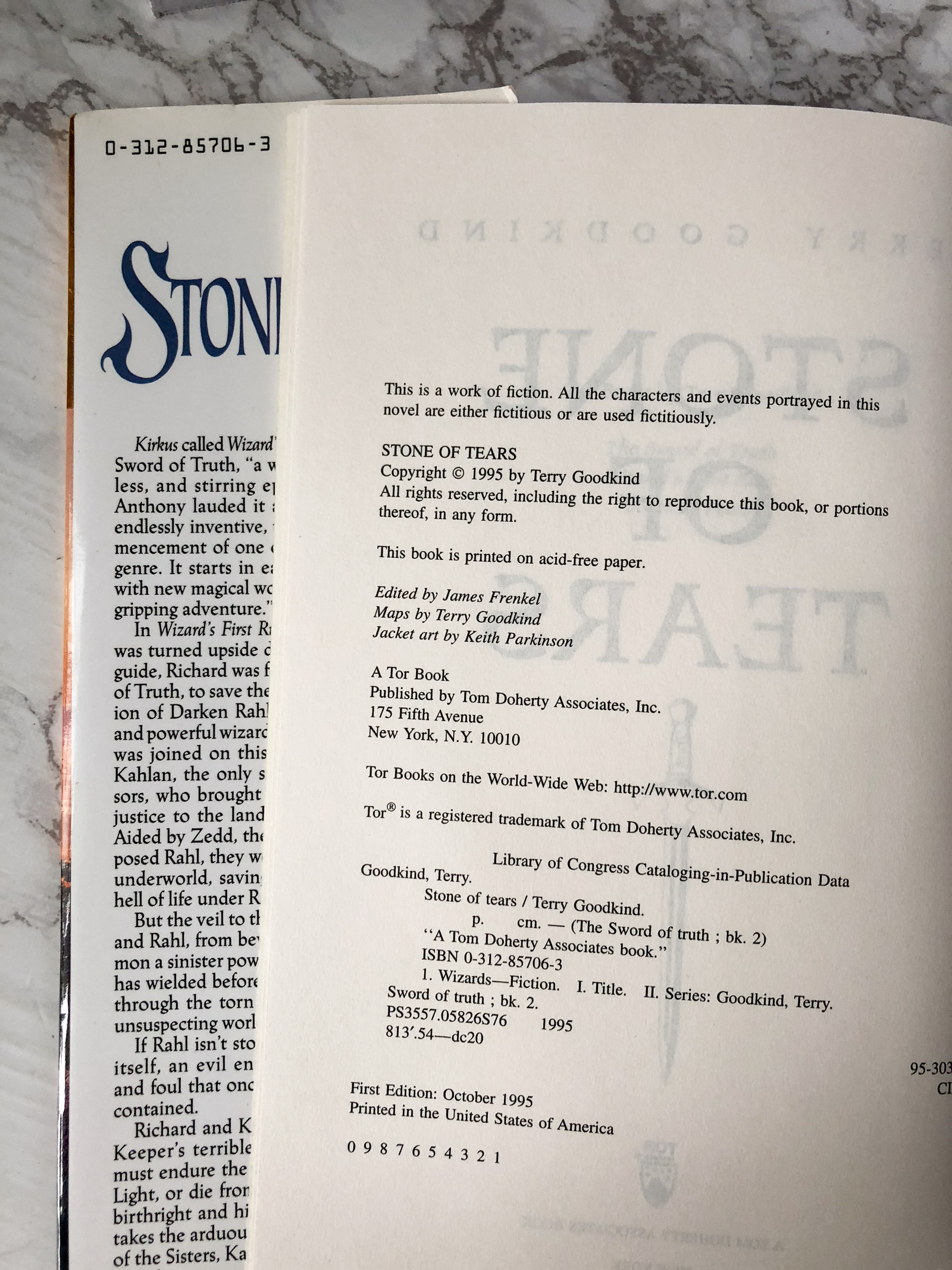 Stone of Tears by Terry Goodkind [FIRST EDITION / FIRST PRINTING] - Bookshop Apocalypse