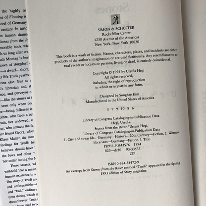 Stones from the River by Ursula Hegi [FIRST EDITION] - Bookshop Apocalypse