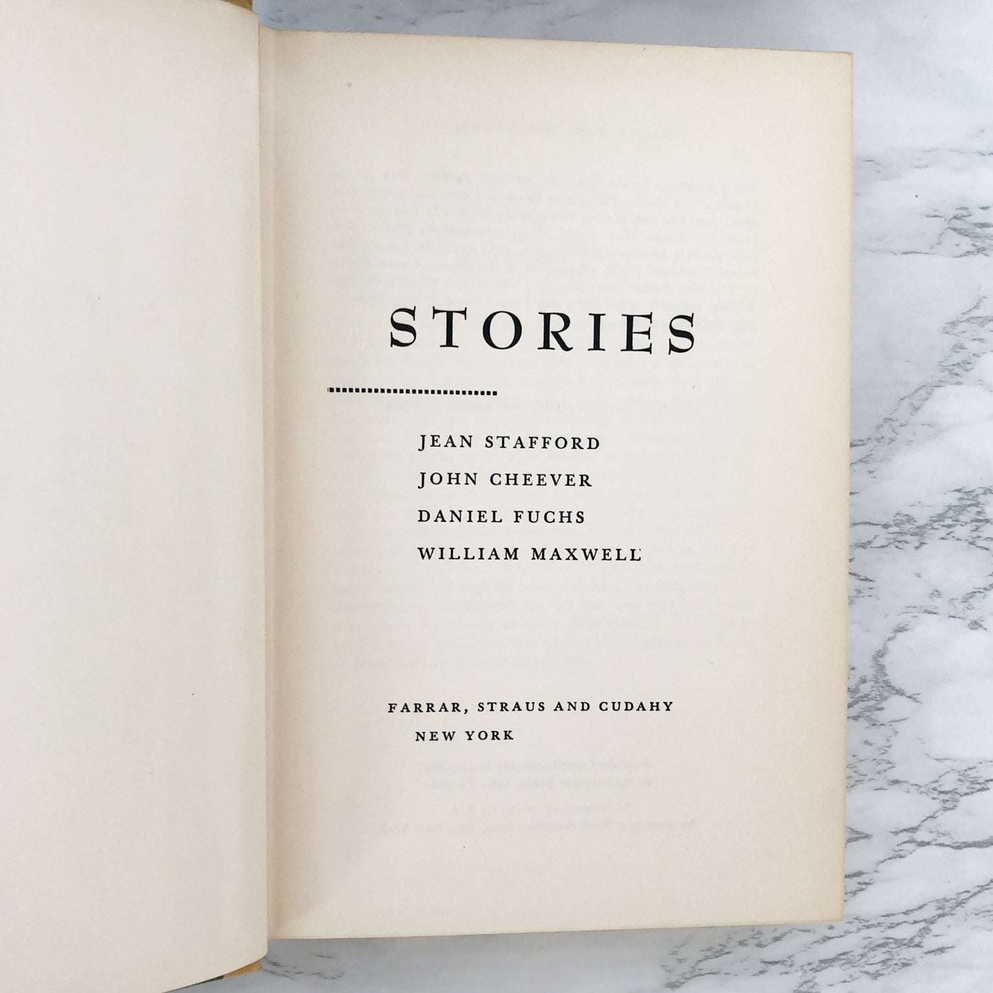 Stories by Jean Stafford, John Cheever, William Maxwell & Daniel Fuchs [FIRST EDITION / 1956]