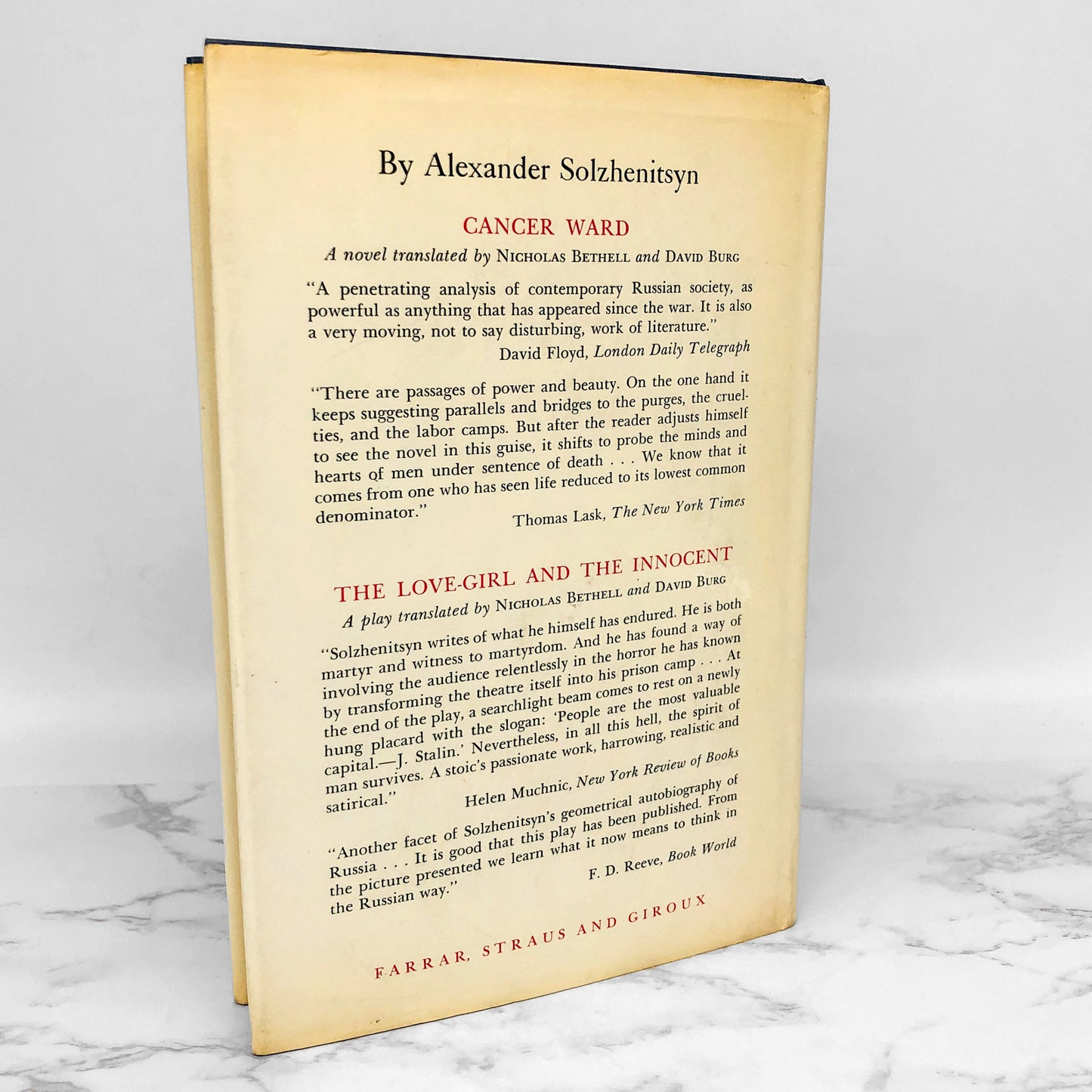 Stories and Prose Poems by Aleksandr Solzhenitsyn [FIRST EDITION] 1971 • FSG