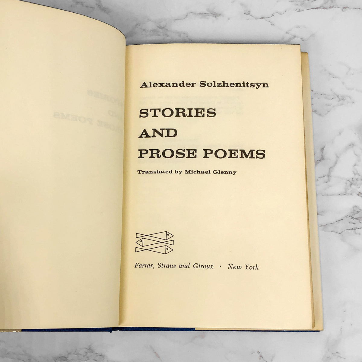 Stories and Prose Poems by Alexander Solzhenitsyn [FIRST EDITION] 1971