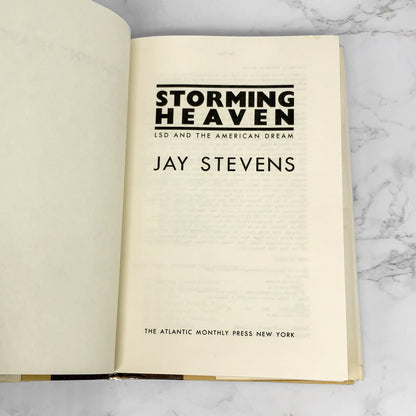 Storming Heaven: LSD and the American Dream by Jay Stevens [FIRST EDITION • FIRST PRINTING] 1987