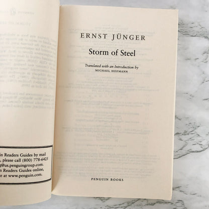 Storm of Steel by Ernst Jünger [PENGUIN CLASSICS PAPERBACK] 2004