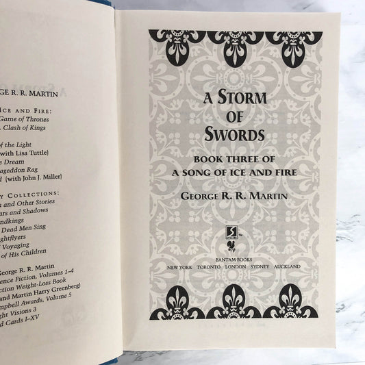A Storm of Swords by George R.R. Martin [FIRST EDITION] 2000 • Bantam Spectra