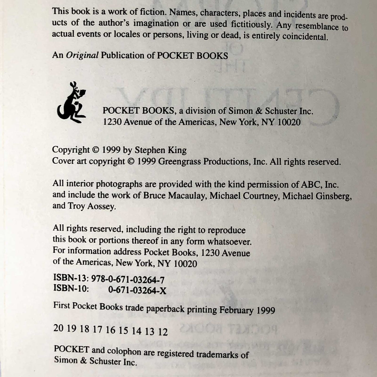 Storm of the Century by Stephen King [1999 TRADE PAPERBACK]