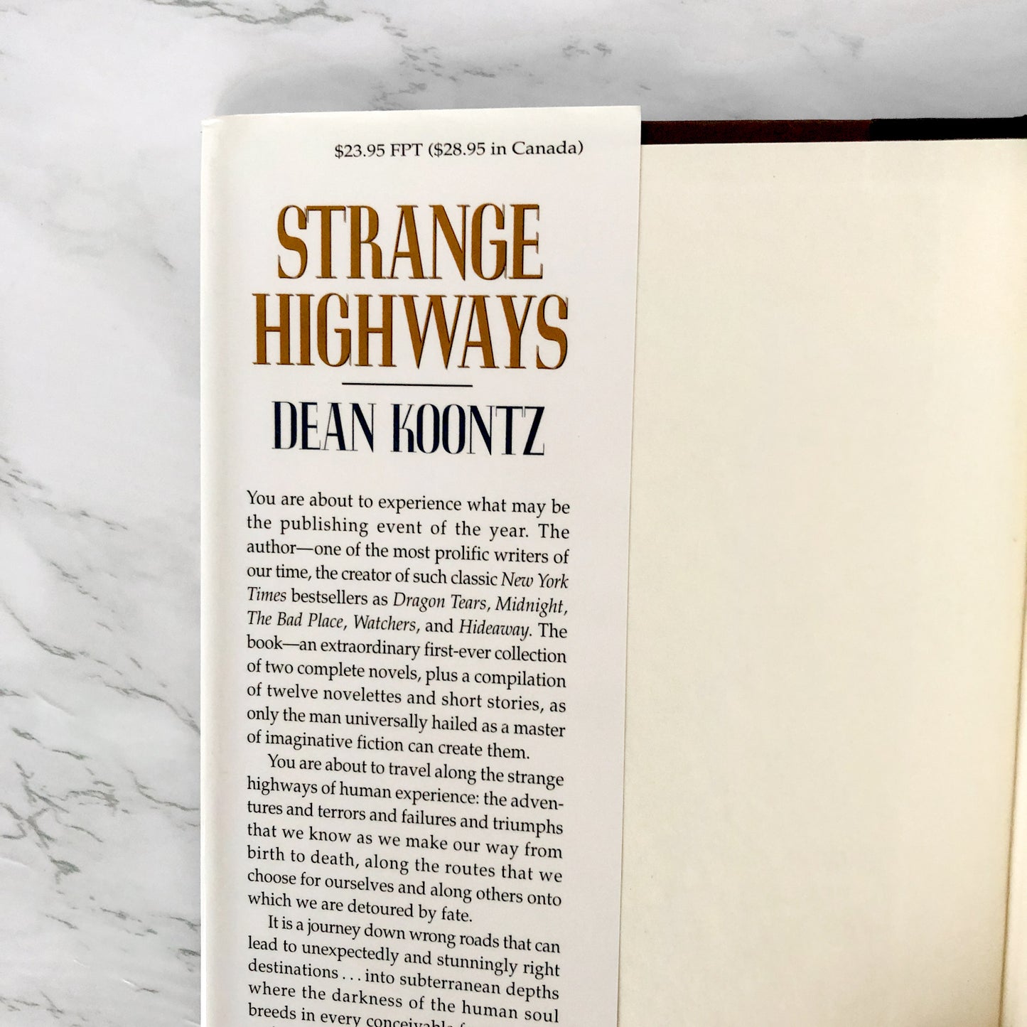 Strange Highways by Dean Koontz SIGNED! [FIRST EDITION / FIRST PRINTING] 1995