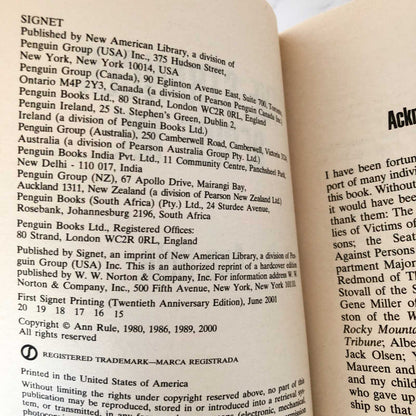 The Stranger Beside Me by Ann Rule [20th ANNIVERSARY PAPERBACK