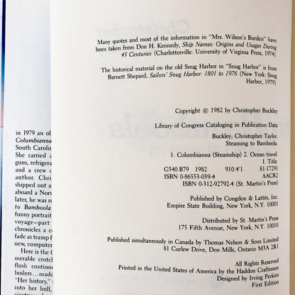 Steaming to Bamboola: The World of a Tramp Freighter by Christopher Buckley [FIRST EDITION / 1982]