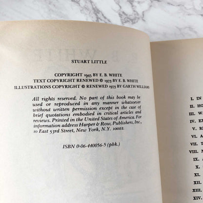 Stuart Little by E.B. White [TRADE PAPERBACK] 1996 • Harper Trophy