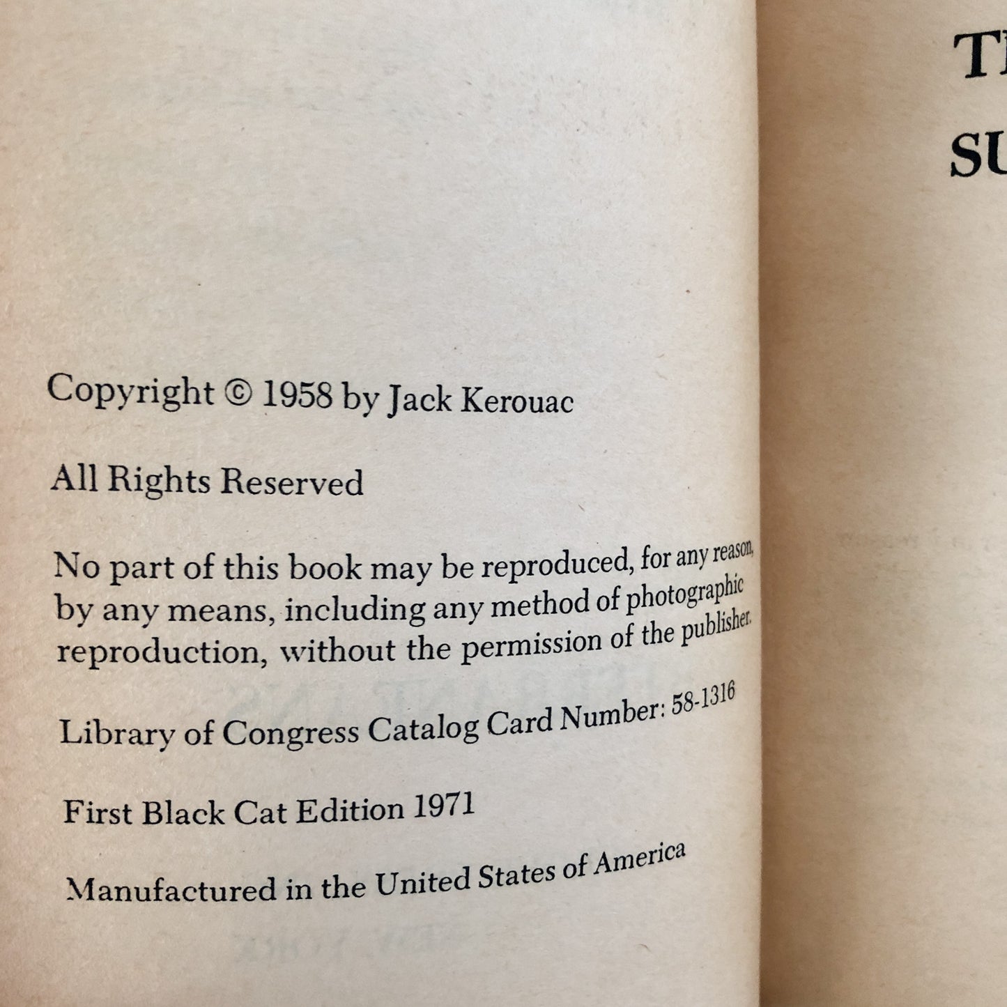 The Subterraneans by Jack Kerouac [1971 PAPERBACK] - Bookshop Apocalypse