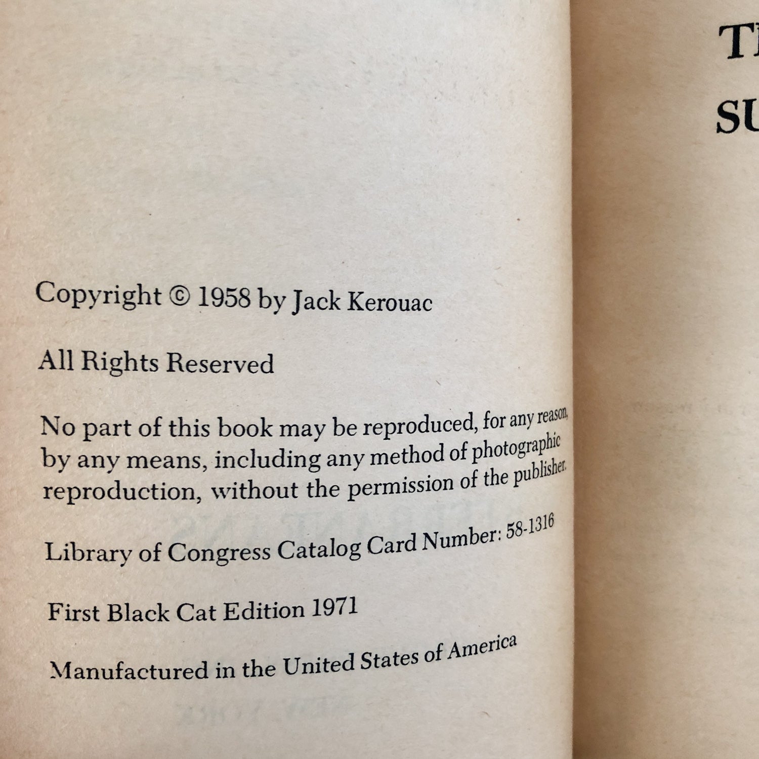 The Subterraneans by Jack Kerouac [1971 PAPERBACK] - Bookshop Apocalypse