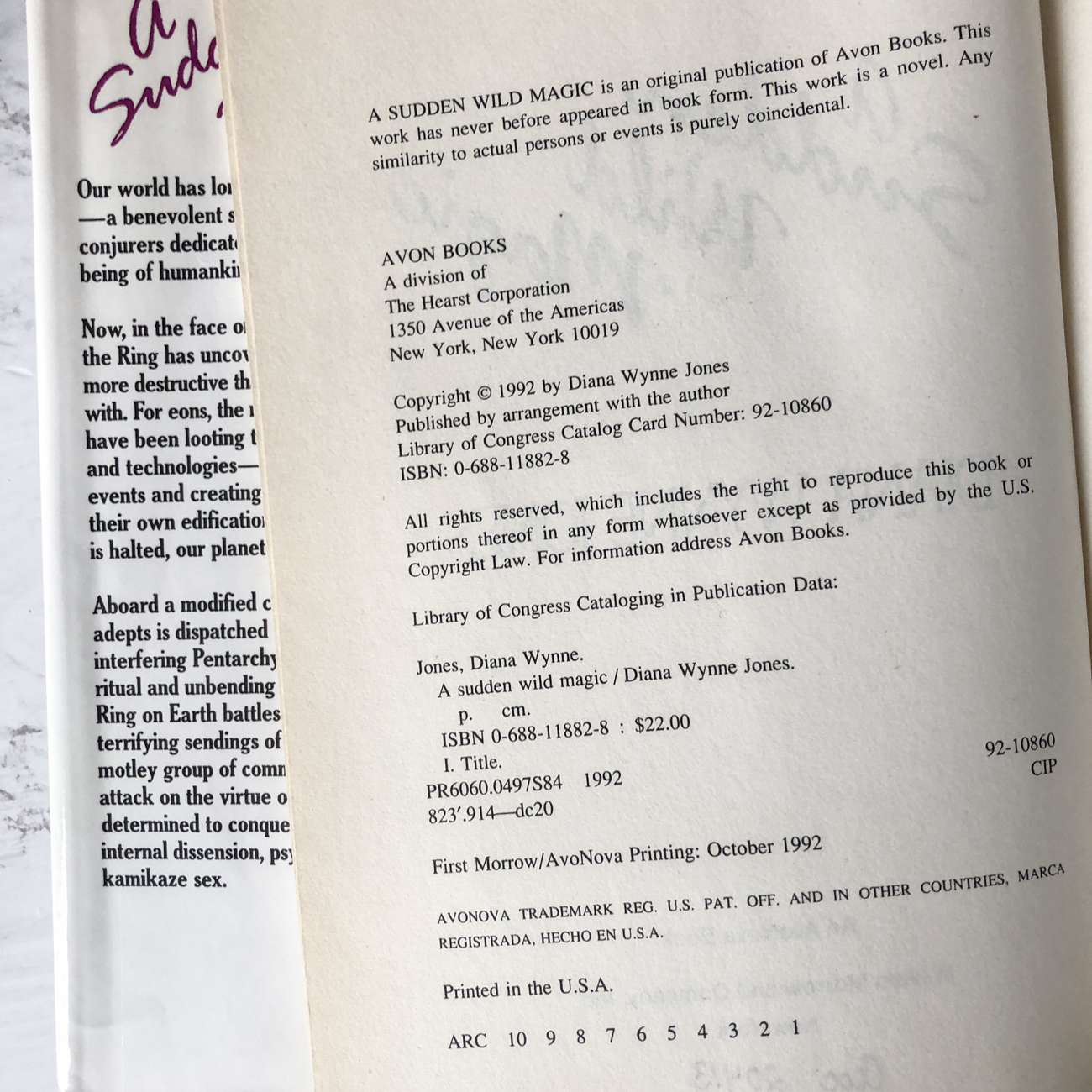 A Sudden Wild Magic by Diana Wynne Jones [FIRST EDITION / FIRST PRINTING] - Bookshop Apocalypse