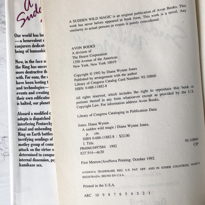 A Sudden Wild Magic by Diana Wynne Jones [FIRST EDITION / FIRST PRINTING] - Bookshop Apocalypse