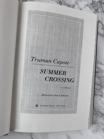 Summer Crossing by Truman Capote [FIRST EDITION / FIRST PRINTING] - Bookshop Apocalypse