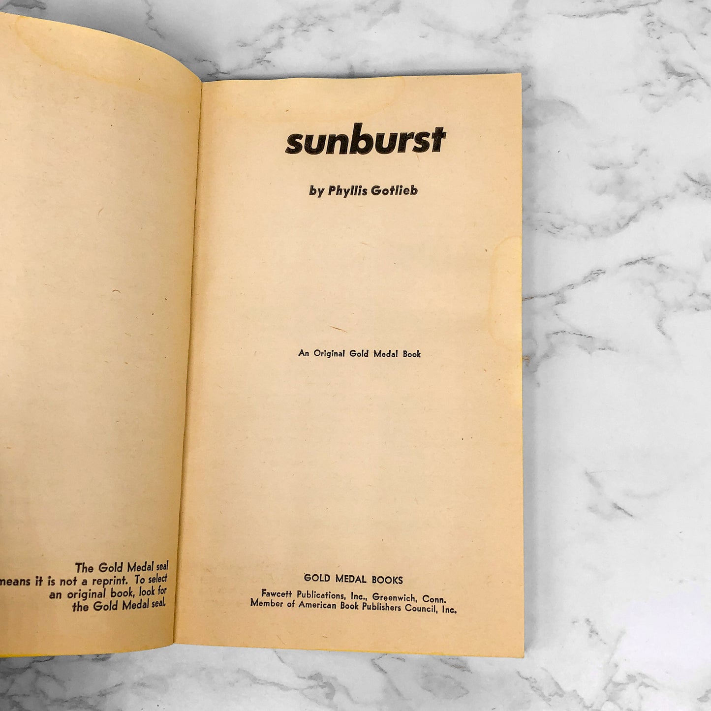 Sunburst by Phyllis Gotlieb [FIRST EDITION PAPERBACK] 1964