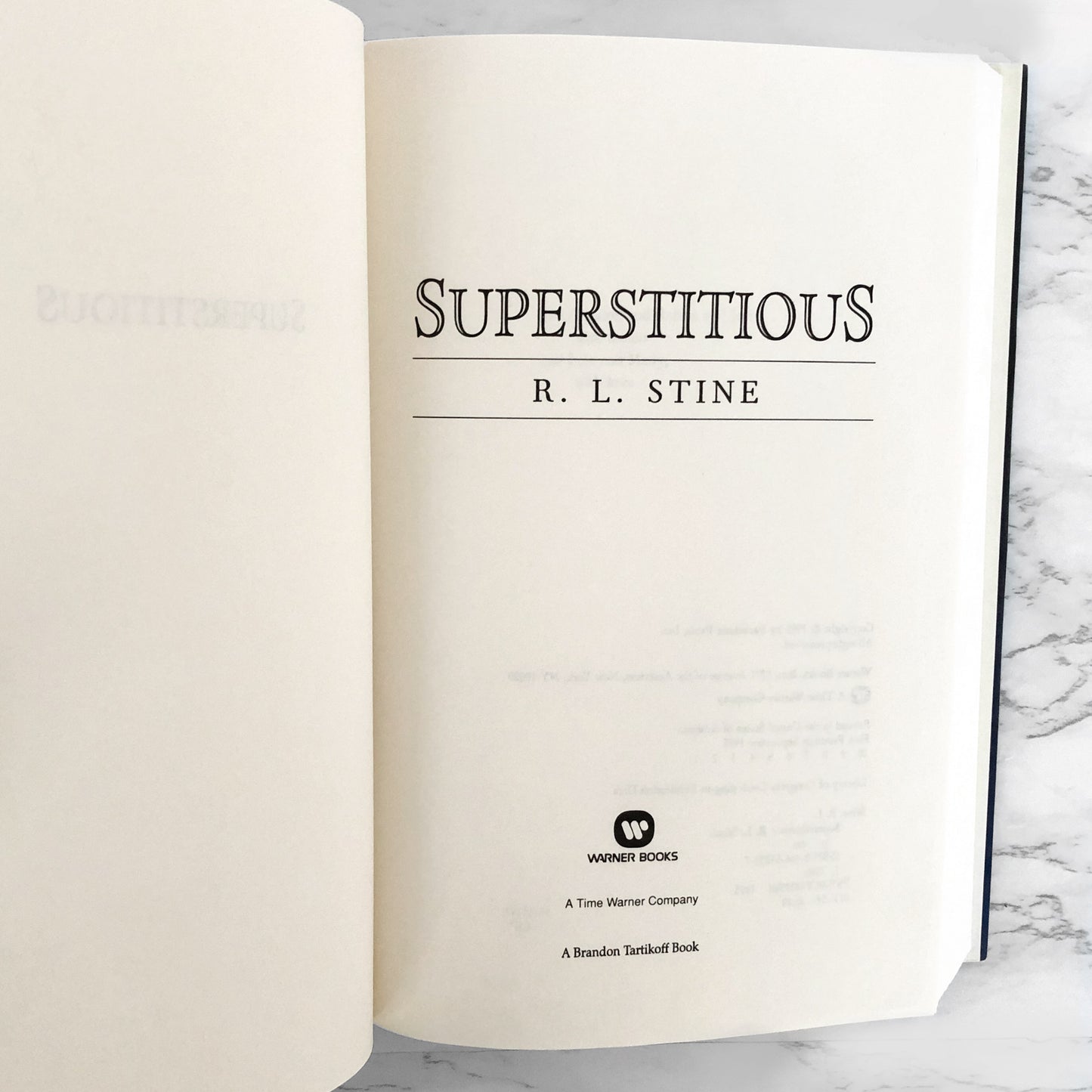 Superstitious by R.L. Stine [FIRST EDITION / FIRST PRINTING] 1995