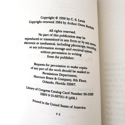 Surprised by Joy: The Shape of My Early Life by C.S. Lewis [TRADE PAPERBACK / 1984]